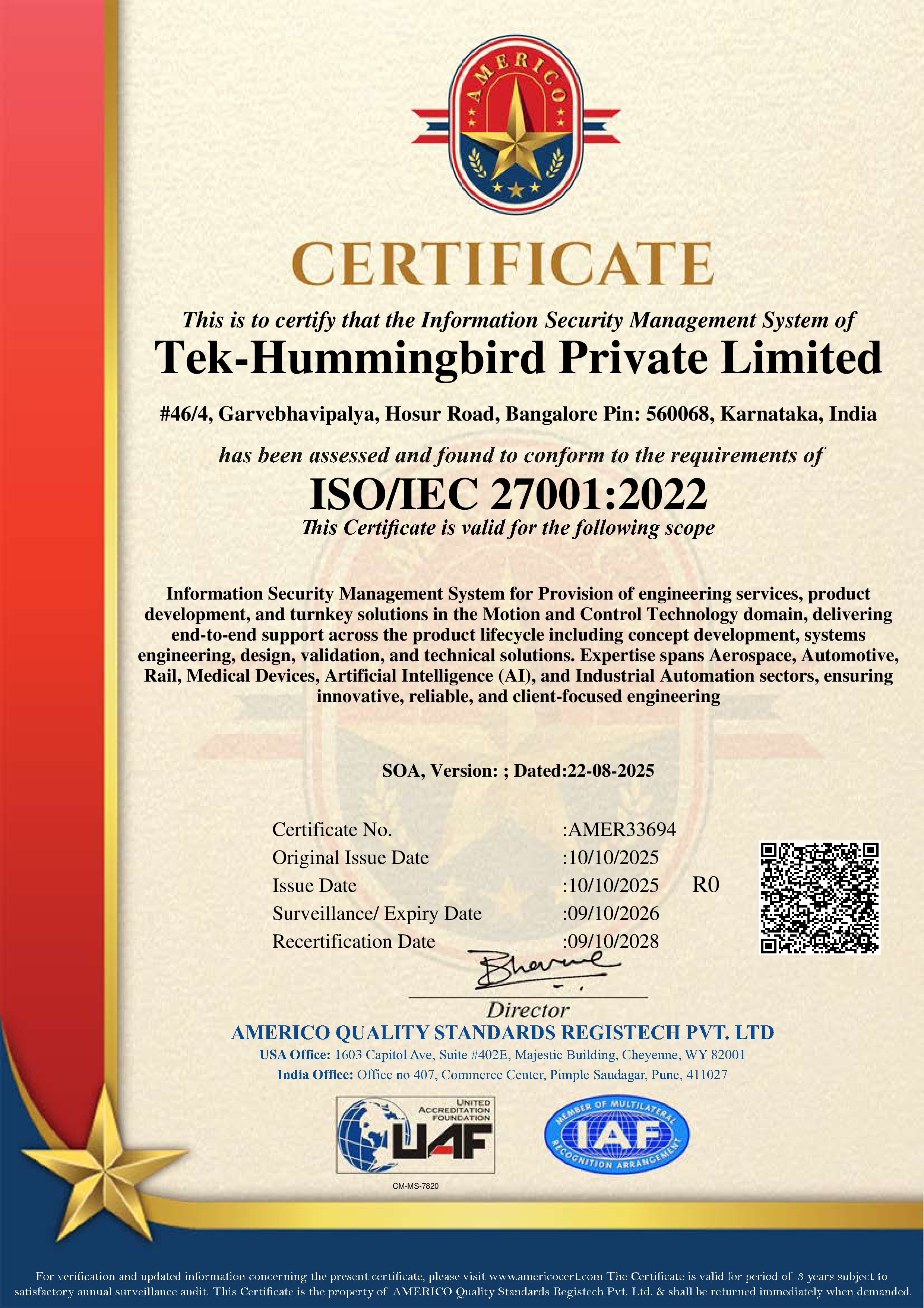 ISO/IEC 27001 Certification-INDIA